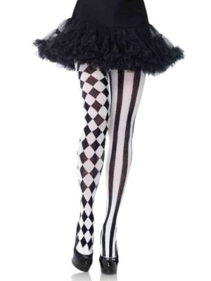 harlequin pantyhose black/white