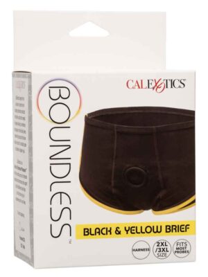 boundless black and yellow brief 2x/3x black/ yellow boundless black and yellow brief 2x/3x black/ yellow