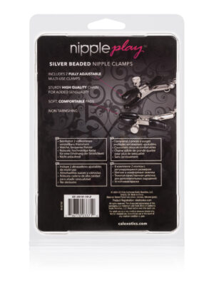 silver beaded nipple clamps