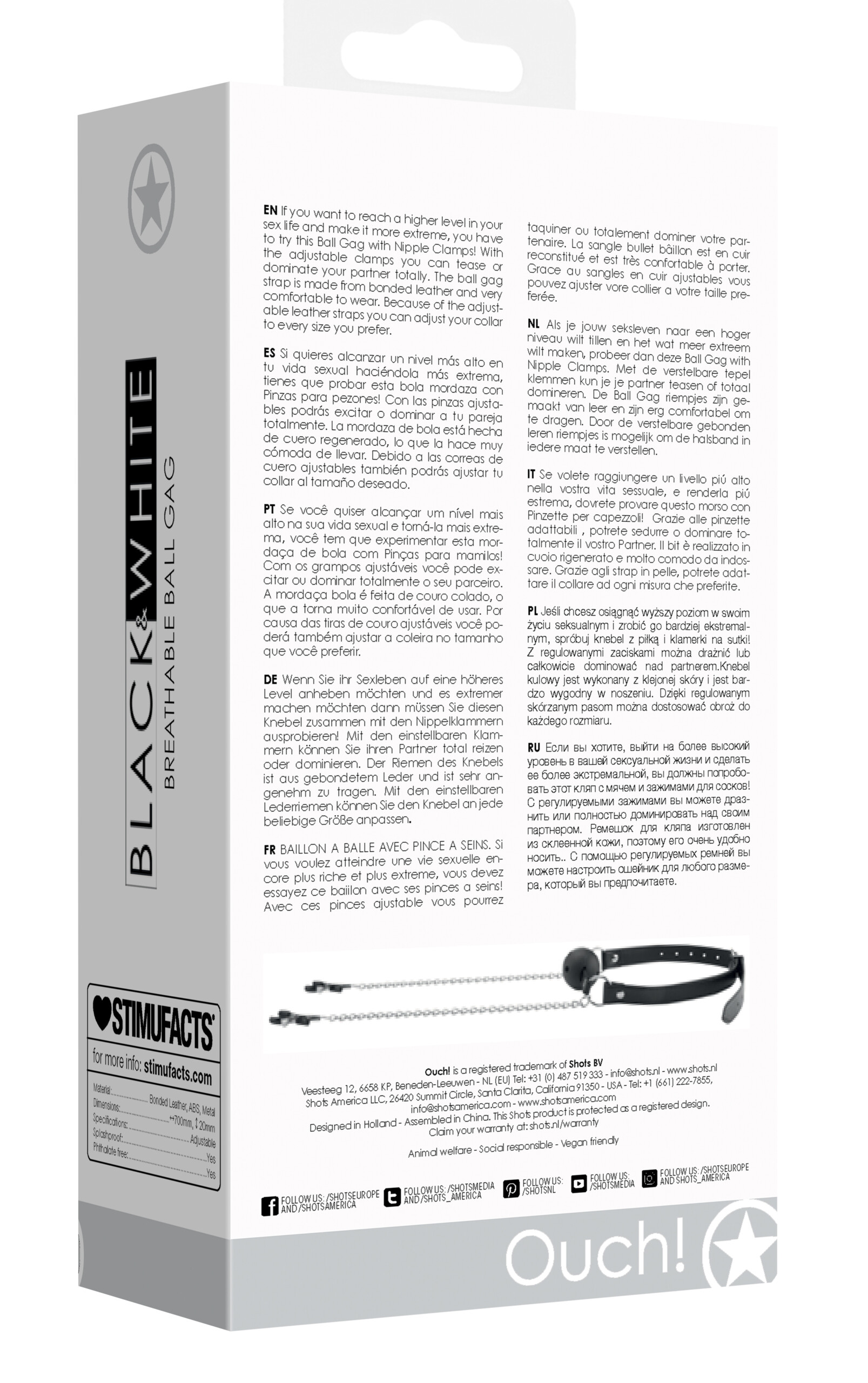 breathable ball gag with nipple clamps black