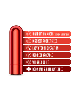 kool vibes rechargeable mini bullet cherry