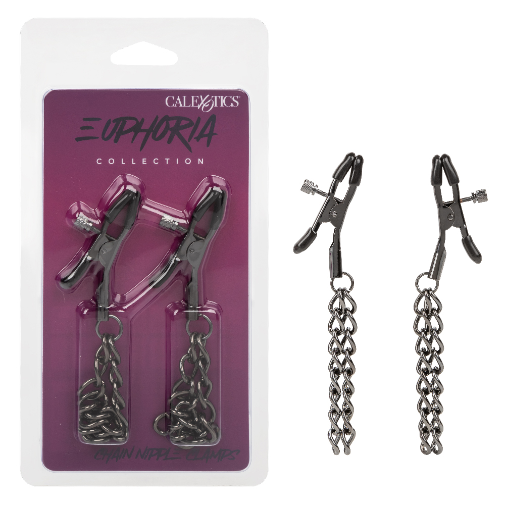 euphoria collection chain nipple clamps black