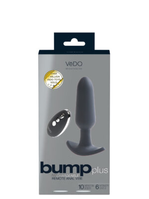 bump plus rechargeable remote control anal vibe just black
