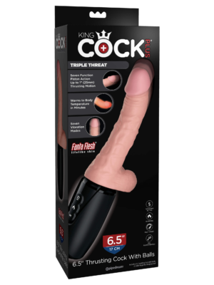 king cock thrusting cock 6.5 inch with balls