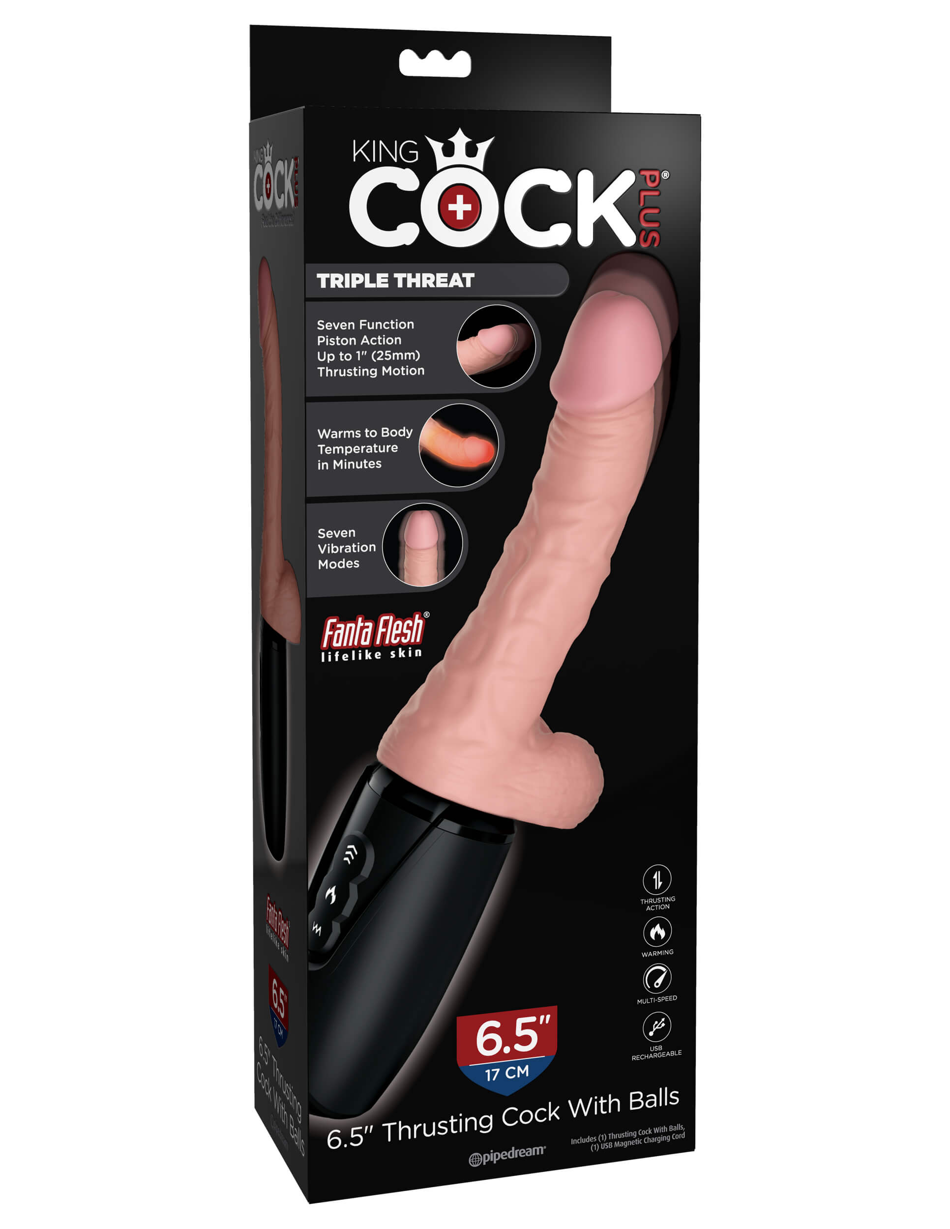 king cock thrusting cock 6.5 inch with balls king cock thrusting cock 6.5 inch with balls
