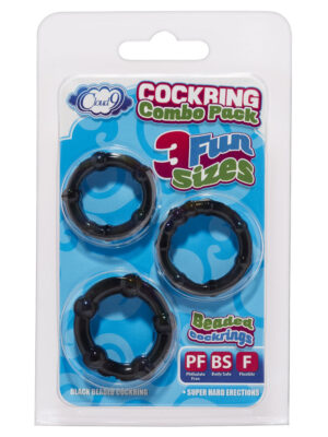 cockring combo beaded black