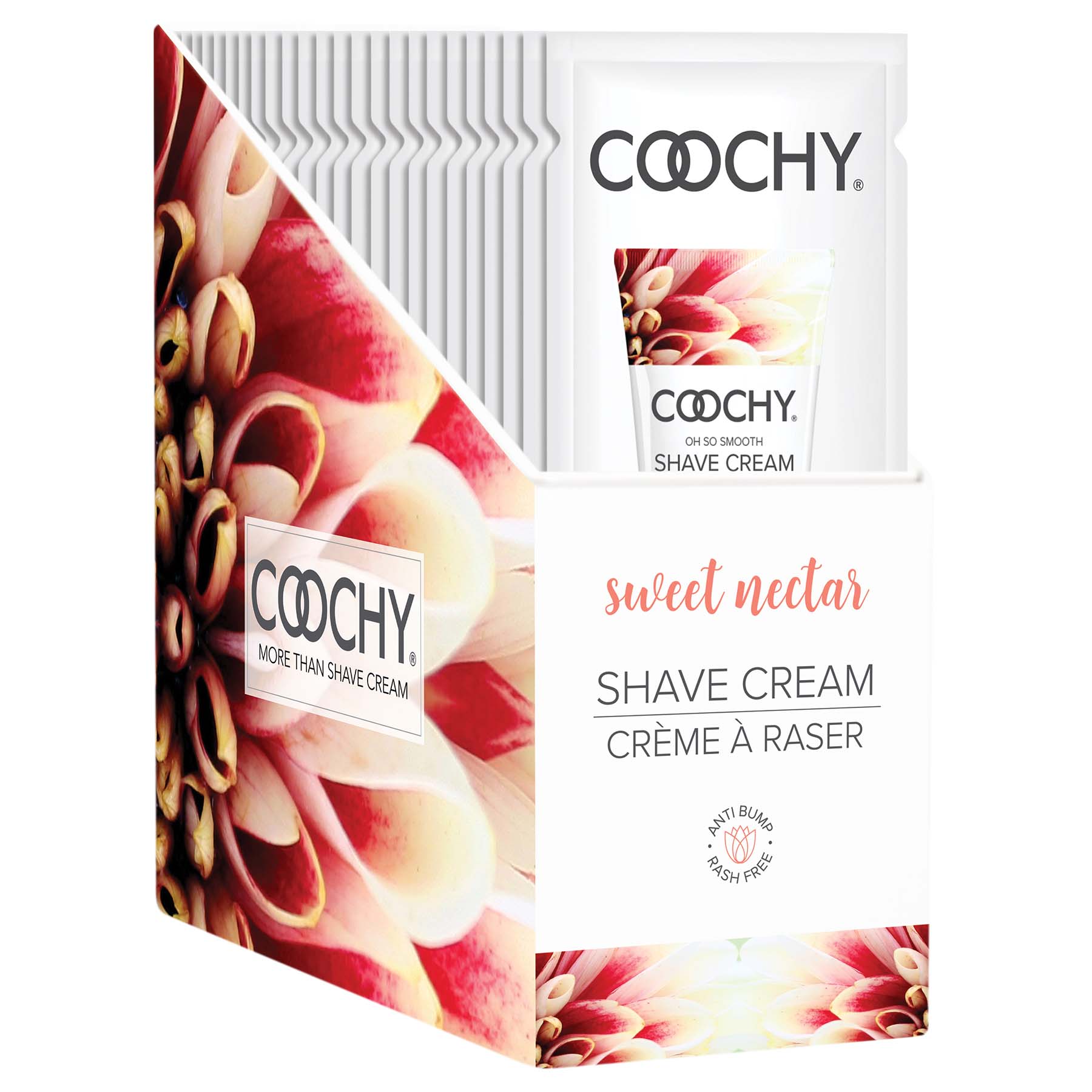 coochy shave cream sweet nectar 15 ml foils 24 count display coochy shave cream sweet nectar 15 ml foils 24 count display