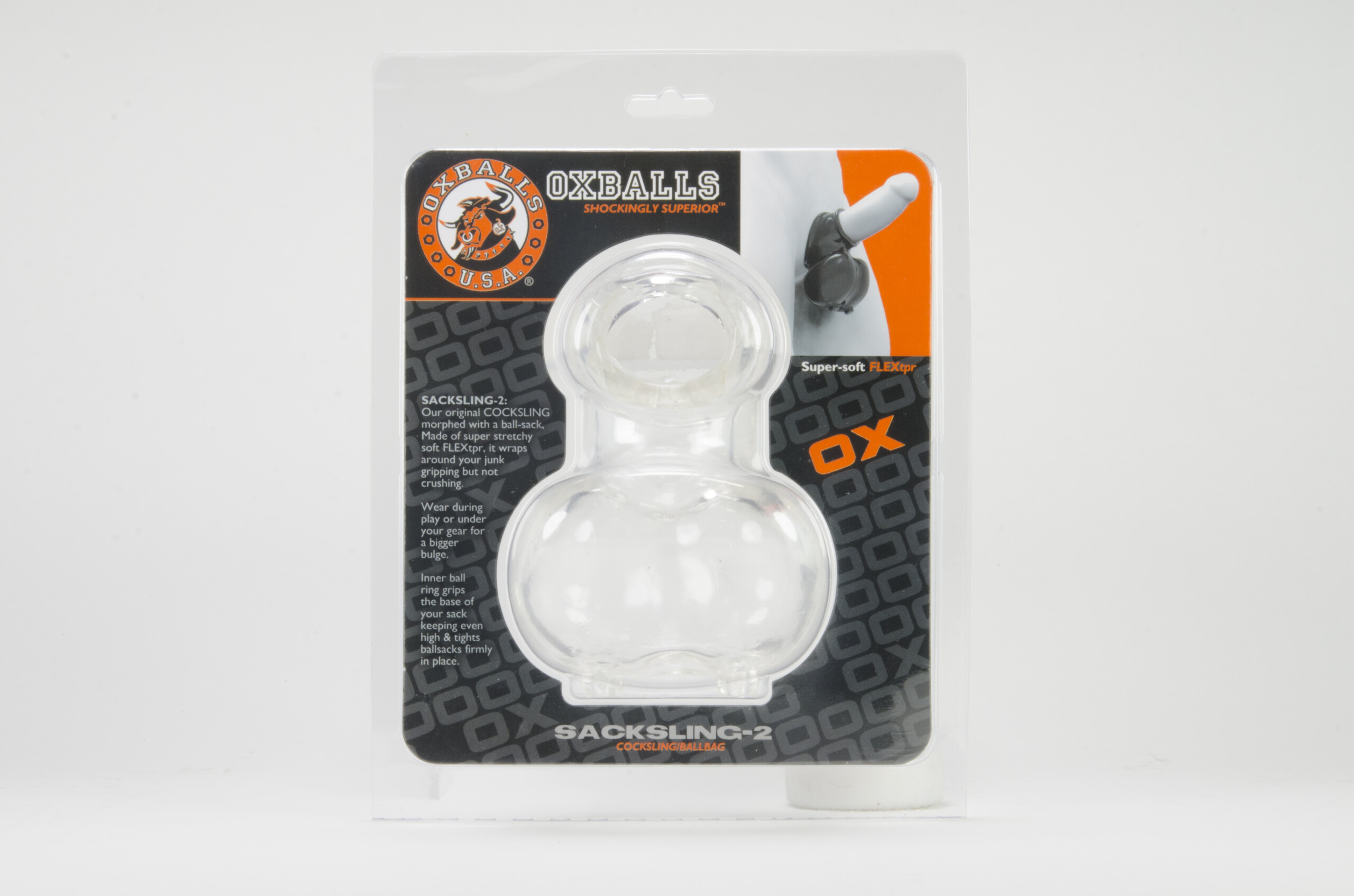 sacksling 2, cocksling ballbag, clear sacksling 2, cocksling ballbag, clear