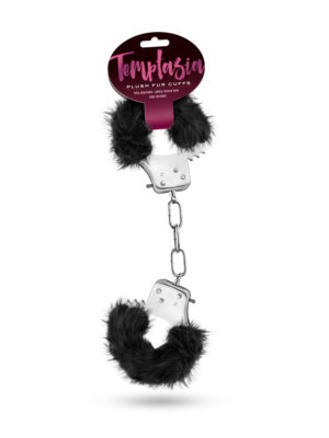 temptasia plush fur cuffs black