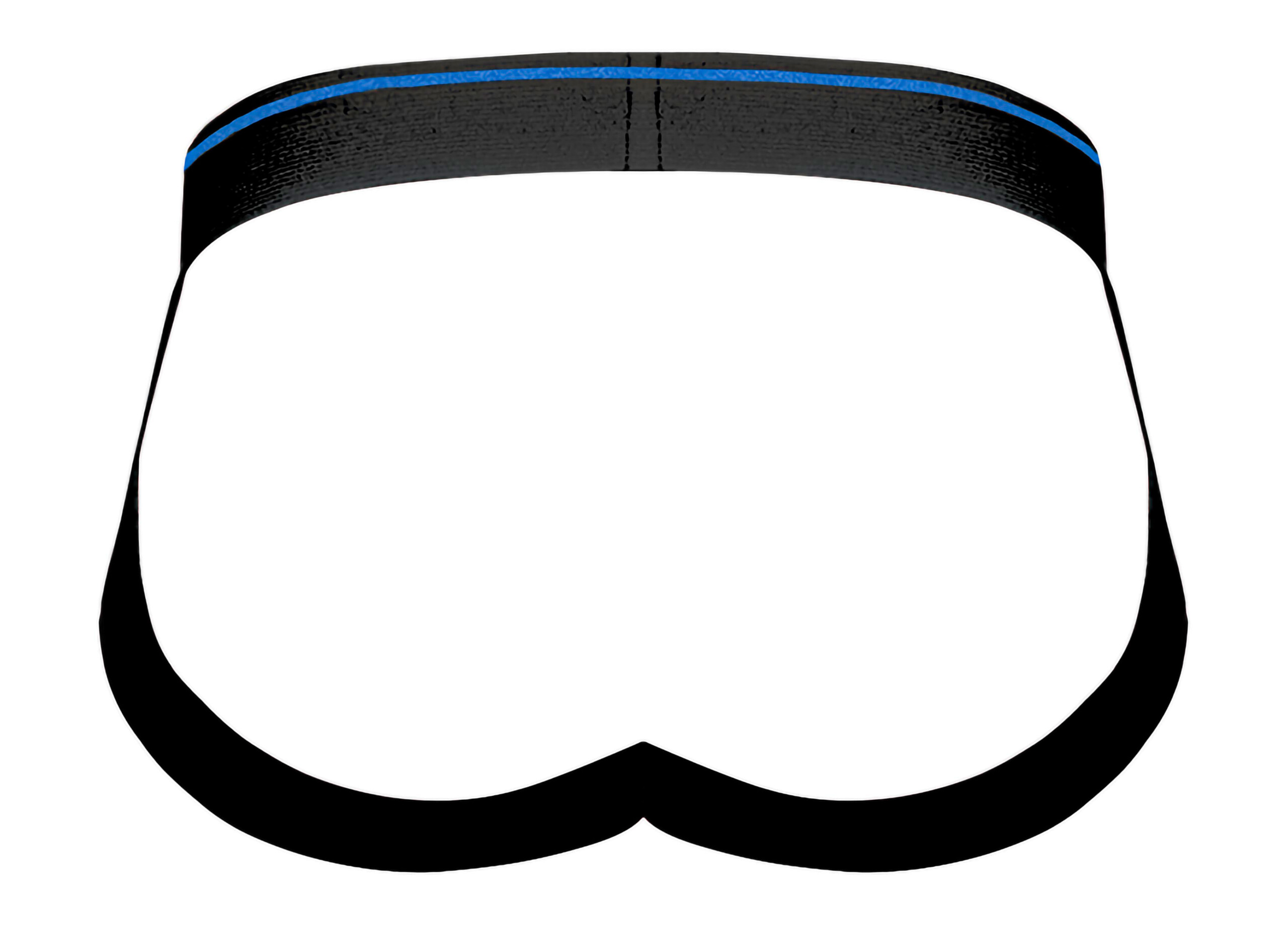 retro sport panel jock l/ xl black/ blue