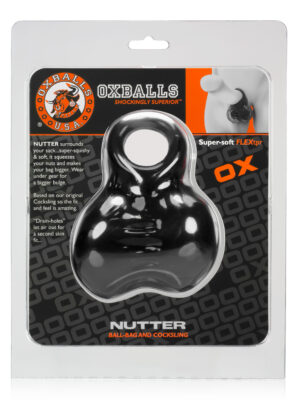 nutter sack ball bag and cocksling black