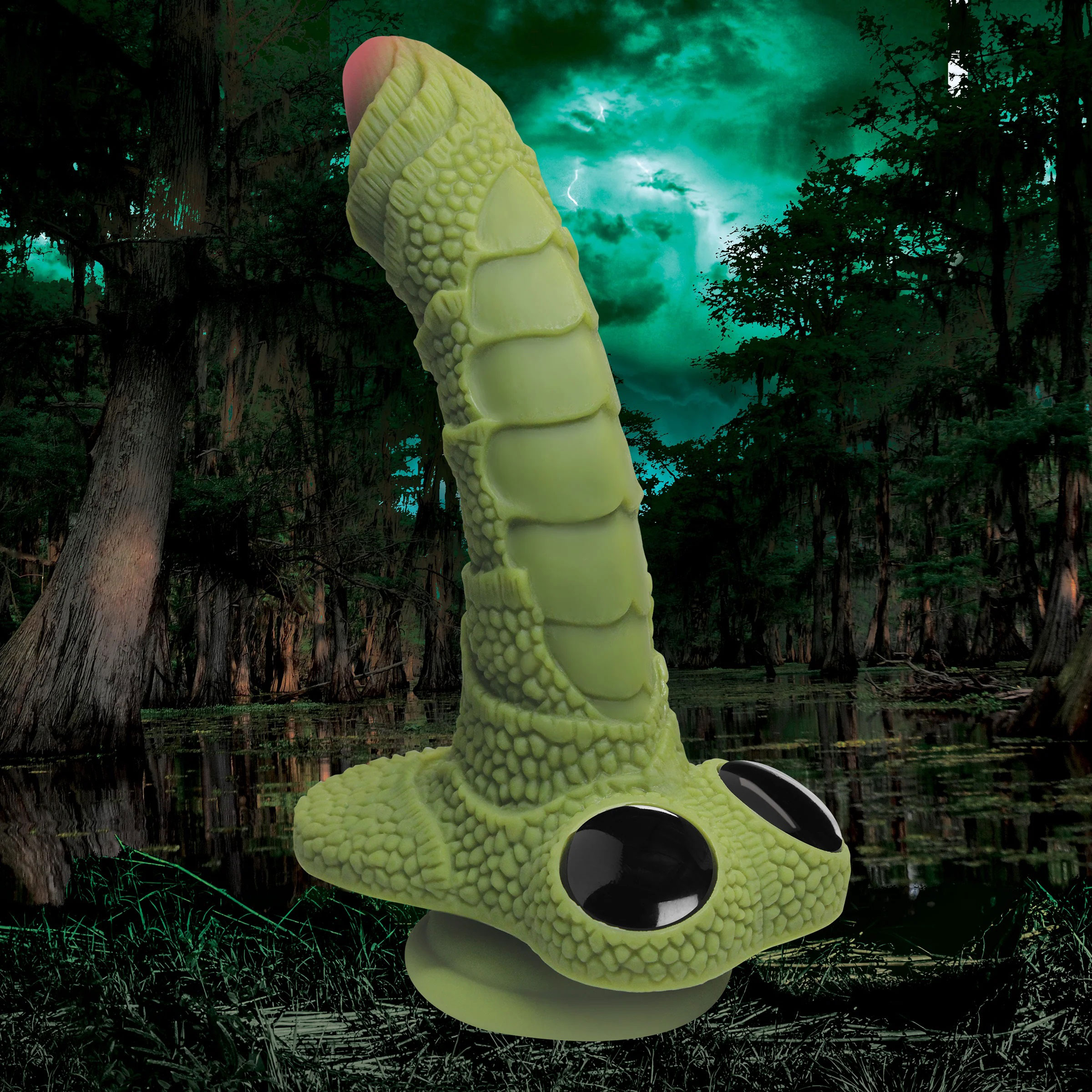 swamp monster green scaly silicone dildo swamp monster green scaly silicone dildo