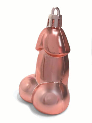 glitterati penis party ornaments 8 pcs rose gold