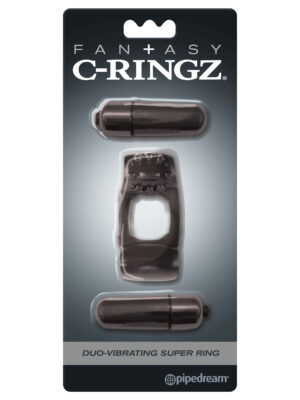 fantasy c ringz duo vibrating super ring black fantasy c ringz duo vibrating super ring black