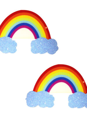 rainbow glitter cloud pasties