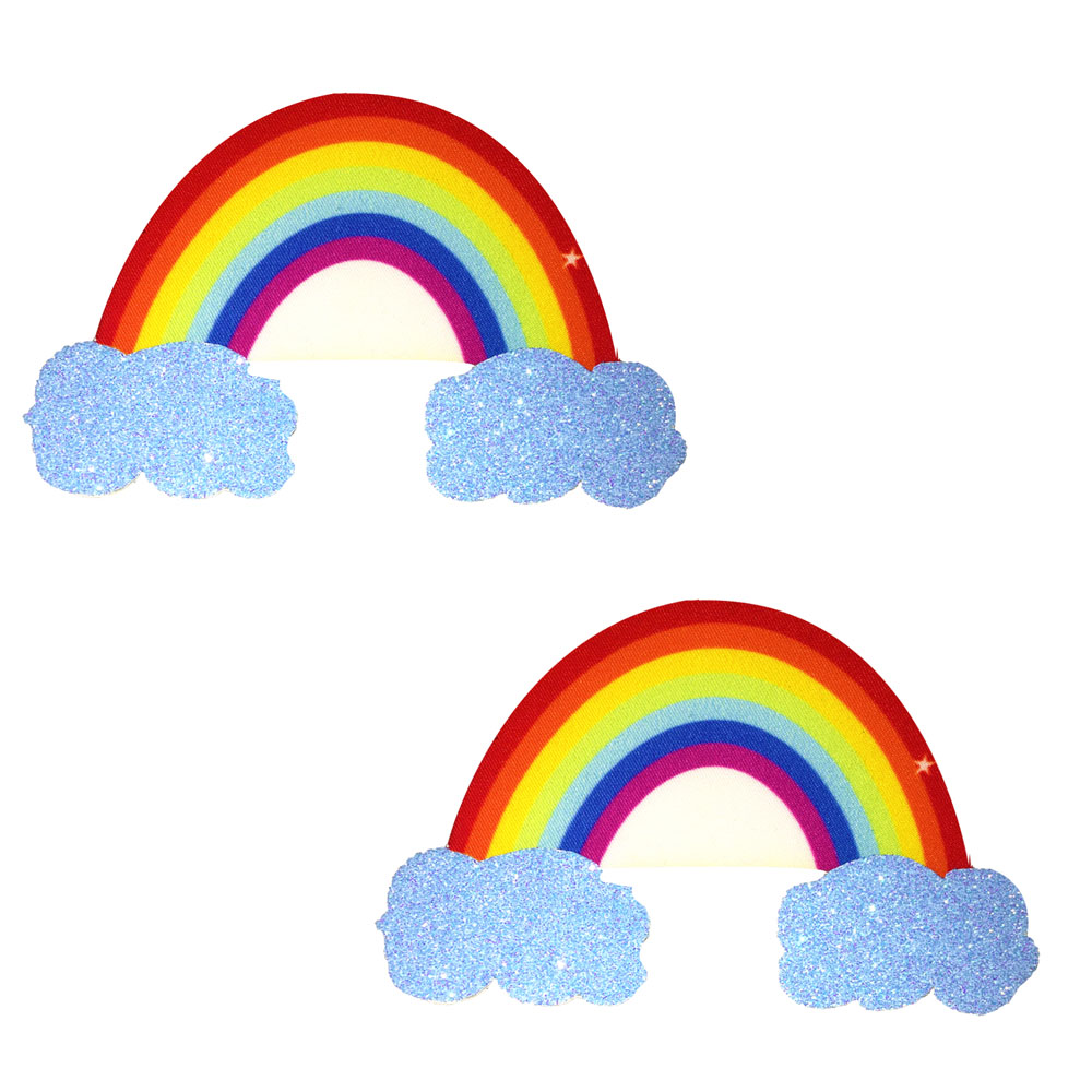 rainbow glitter cloud pasties