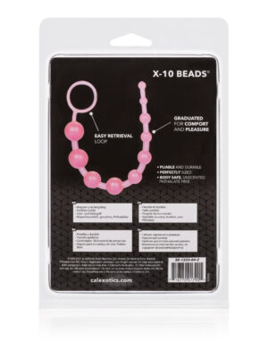 x 10 beads pink