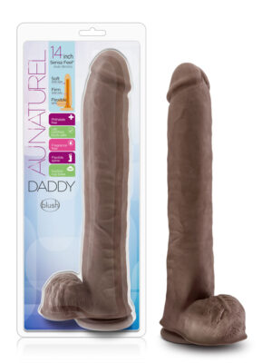 au naturel daddy 14 inch sensa feel dual density dildo chocolate au naturel daddy 14 inch sensa feel dual density dildo chocolate