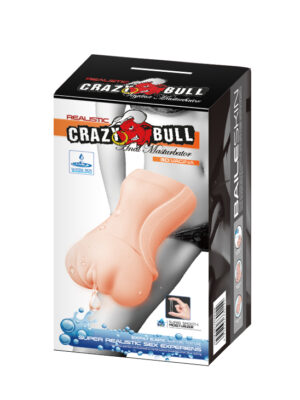 crazy bull no lube masturbator sleeve realistic pussy skin like texture