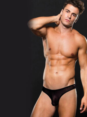 envy mesh thong medium/large black