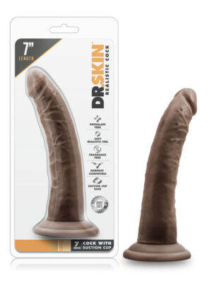 dr. skin 7 inch cock with suction cup chocolate dr. skin 7 inch cock with suction cup chocolate