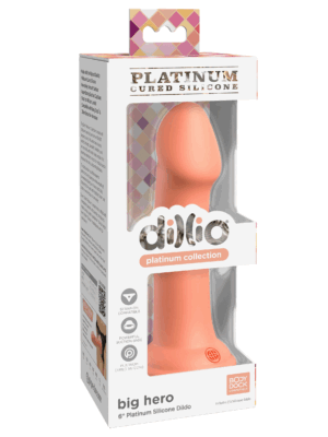 dillio platinum big hero 6 inch dildo peach