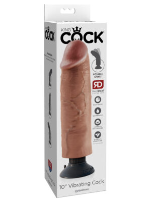 king cock 10 inch vibrating cock tan king cock 10 inch vibrating cock tan