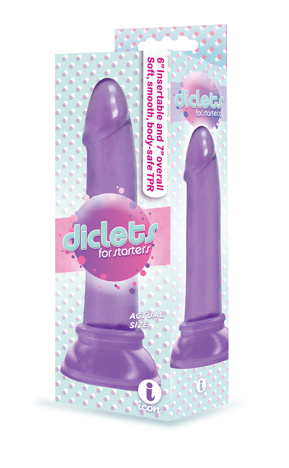 the 9's diclet's 7 inch jelly dong purple