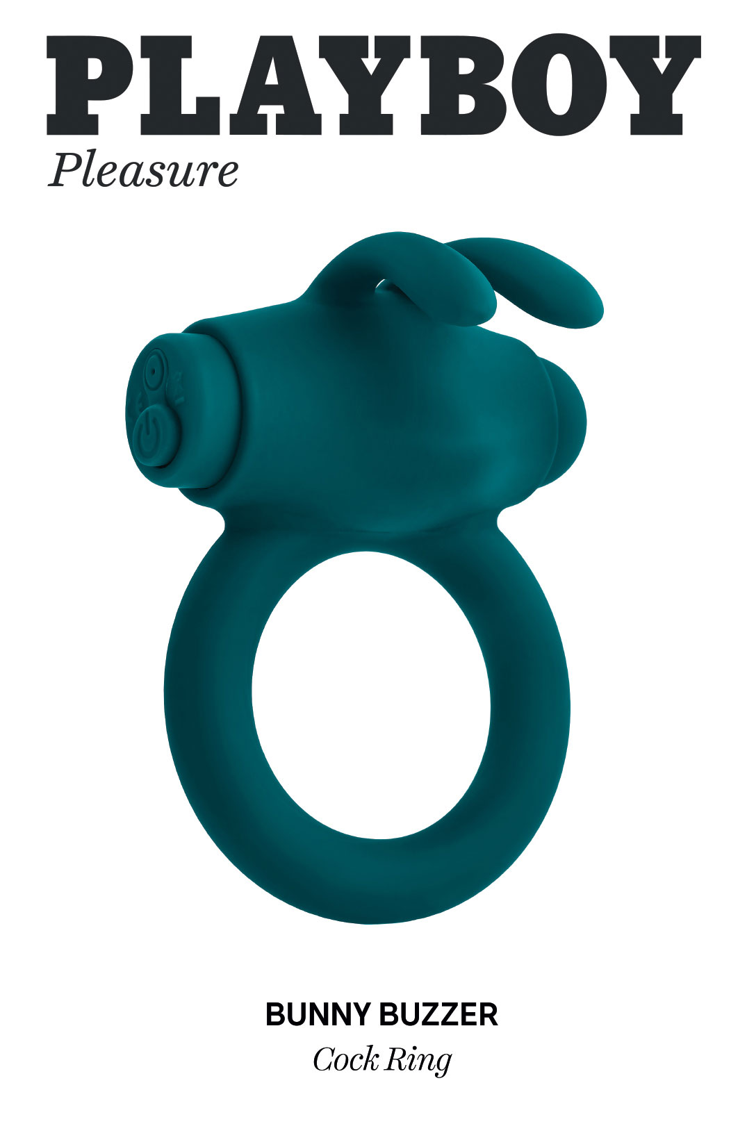 playboy pleasure bunny buzzer cock ring deep teal