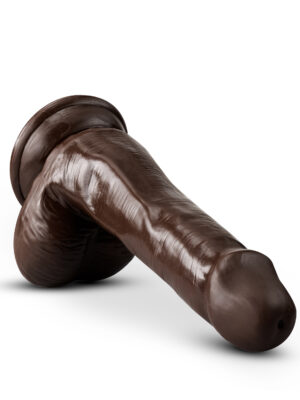 dr. skin plus 6 inch posable dildo with balls chocolate