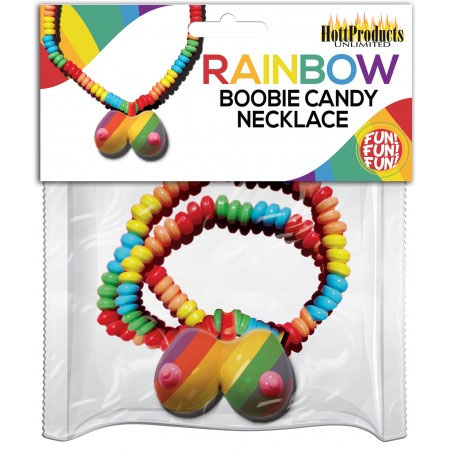 rainbow boobie candy necklace