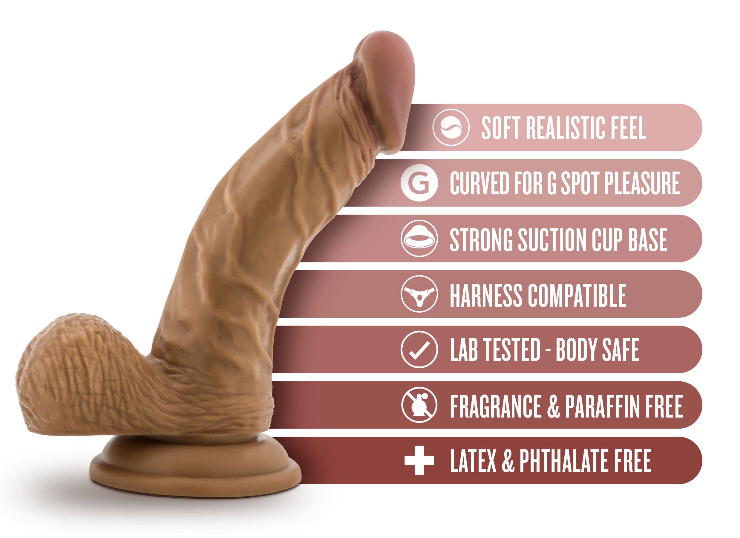 dr. skin dr. stephen 6.5 inch dildo with balls tan