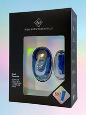 dual passion remote control vibrating couples ring blue