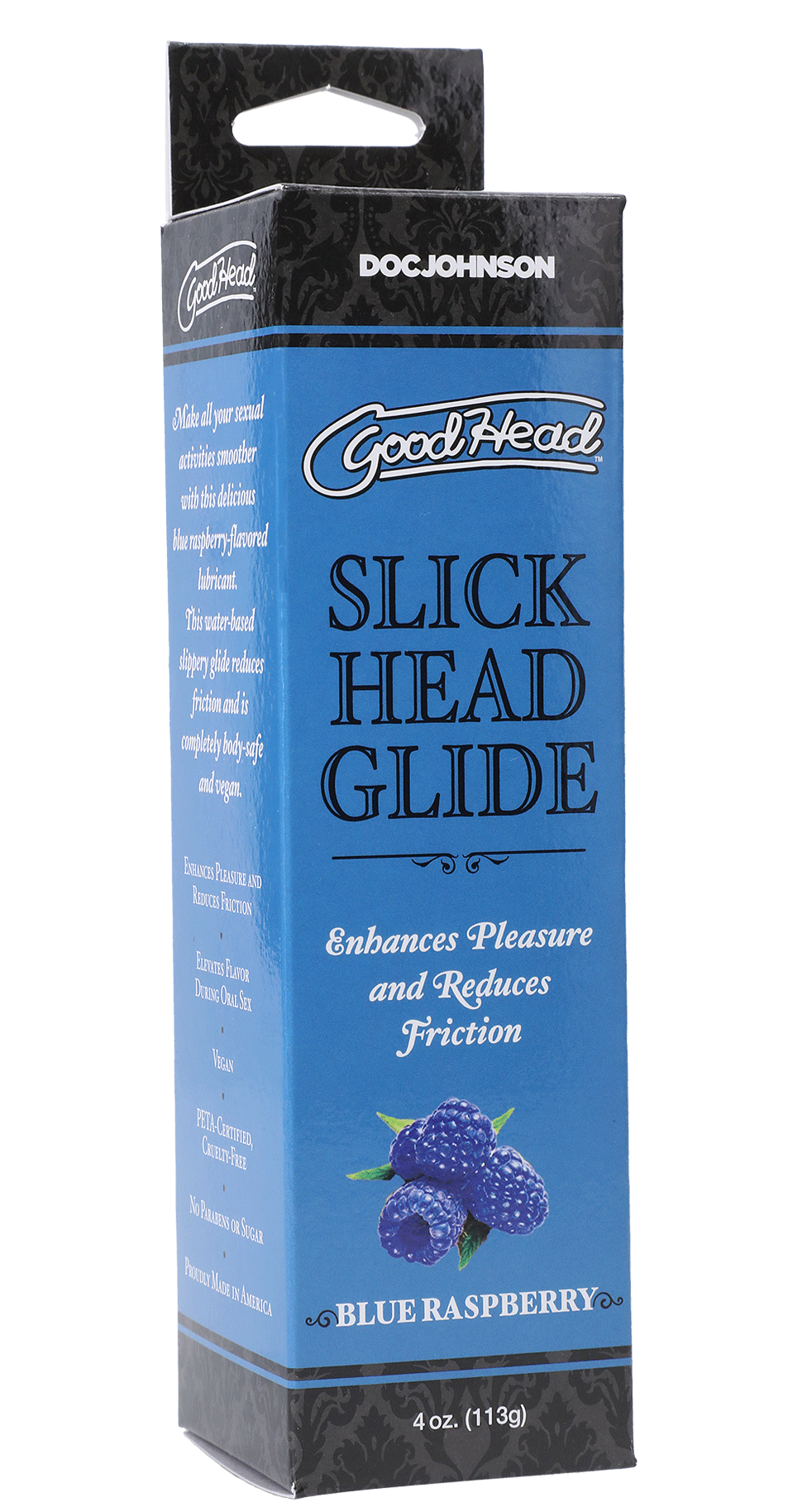 goodhead slick head glide blue raspberry 4 oz.