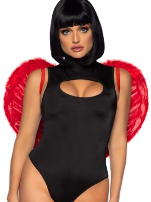 marabou trimmed feather wings red marabou trimmed feather wings red