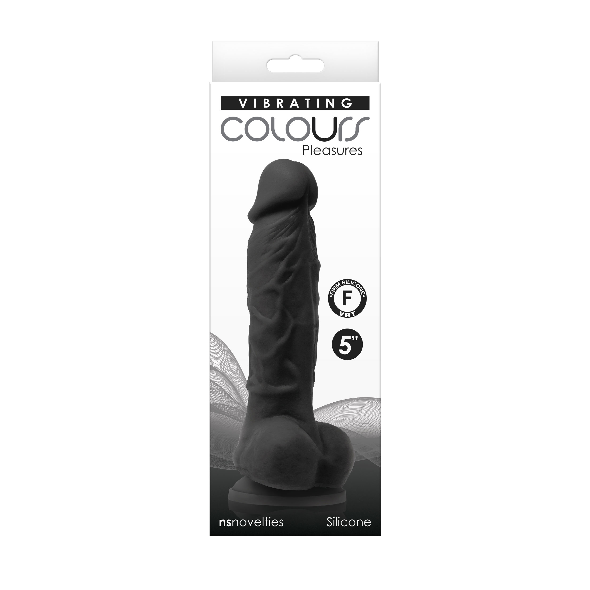 colours pleasures vibrating 5 inch dildo black