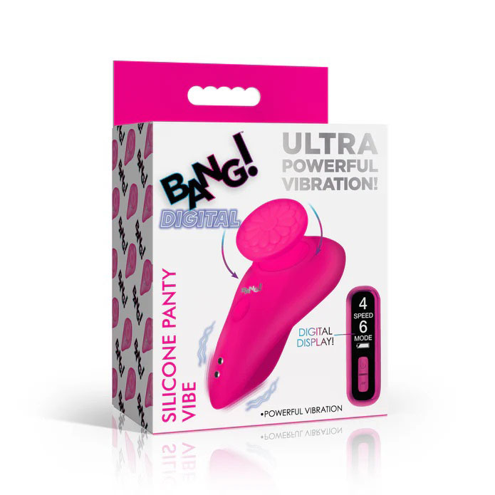 silicone panty vibe with digital remote pink