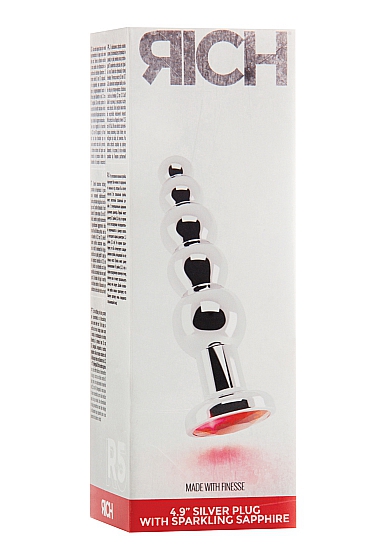 rich r5 silver metal plug 4.9 inch red sapphire
