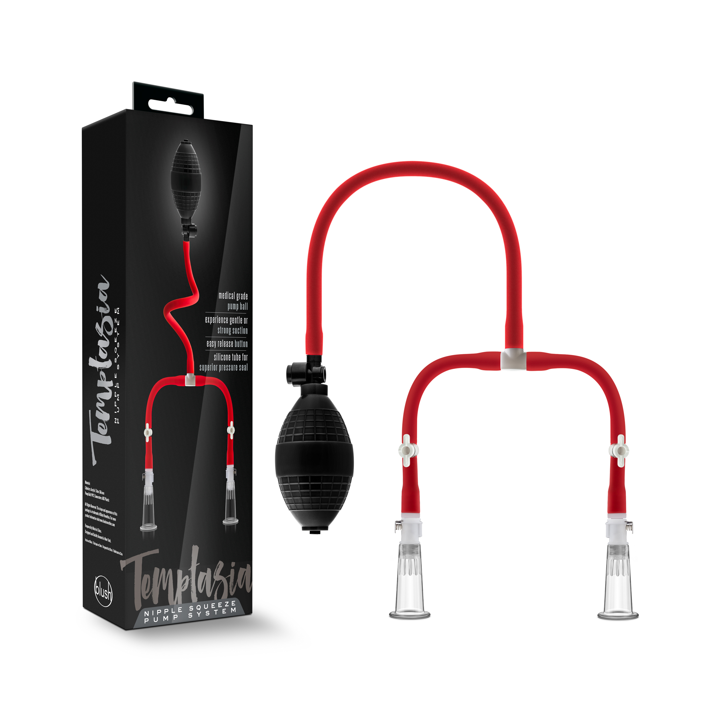 temptasia nipple squeeze pump system black