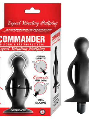 commander expert vibrating buttplug black