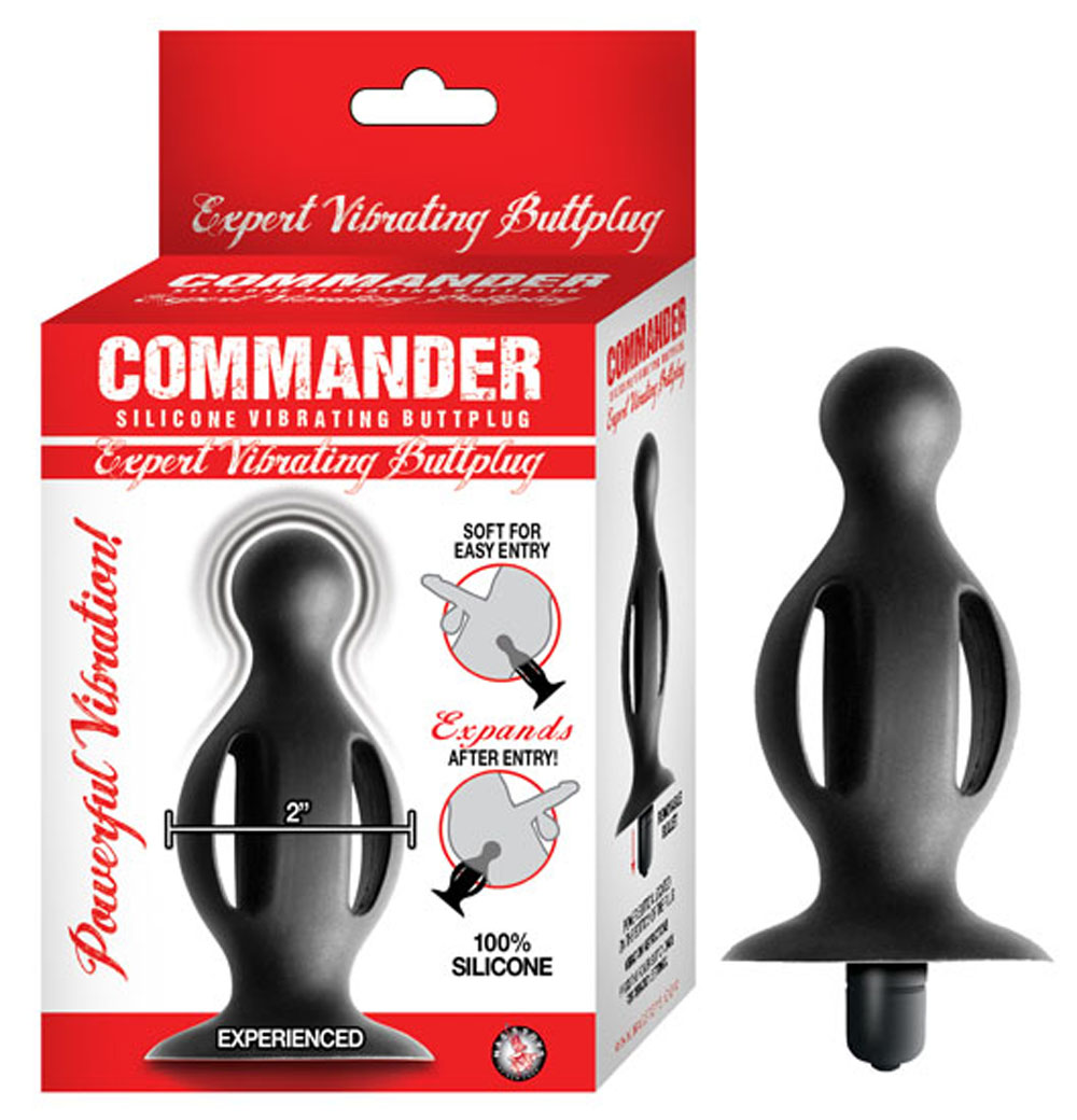 commander expert vibrating buttplug black