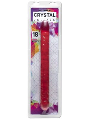 crystal jellies 18 inch double dong pink