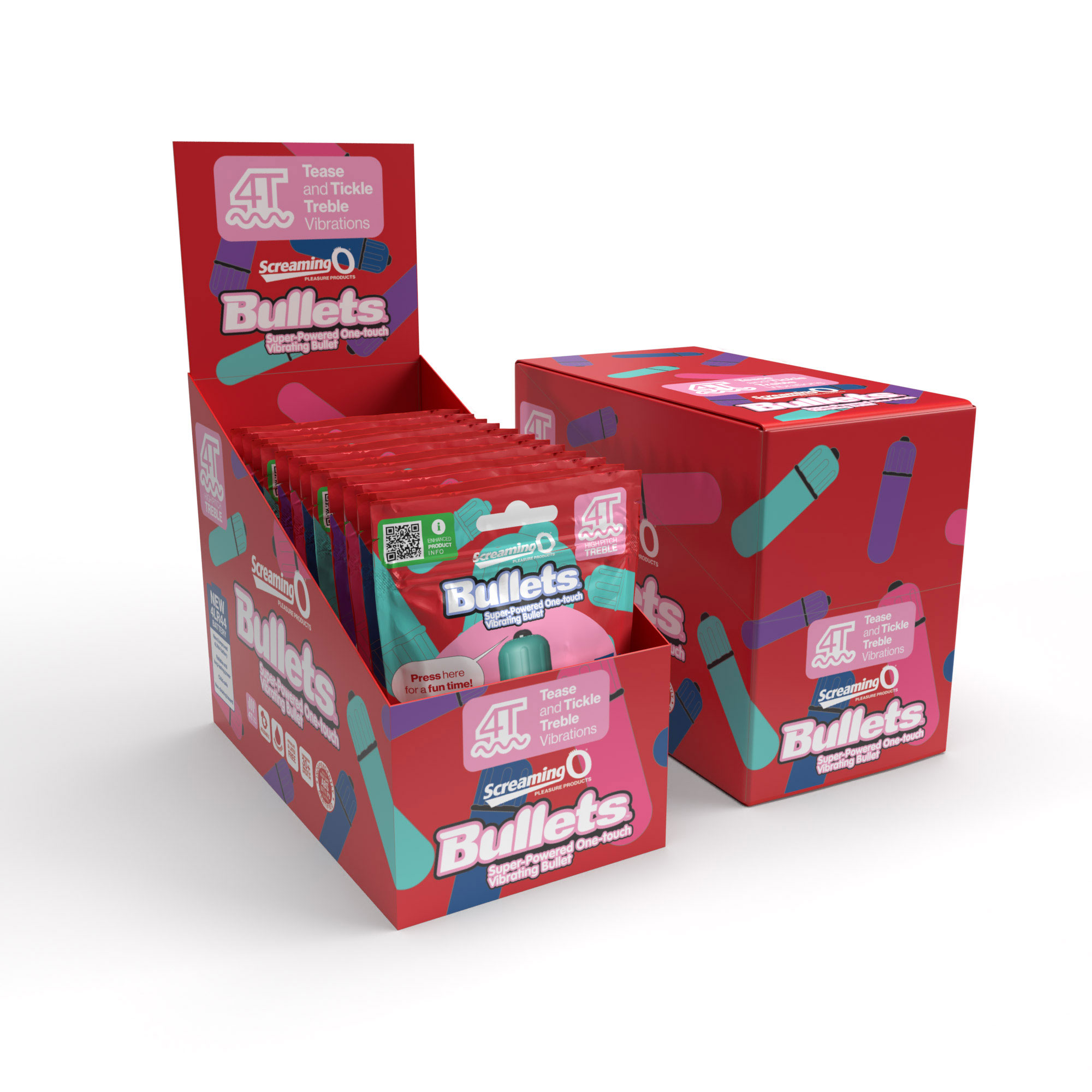 screaming o 4t bullet super powered one touch vibrating bullet display assorted