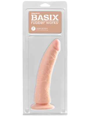 basix rubber works slim 7 inch with suction cup flesh