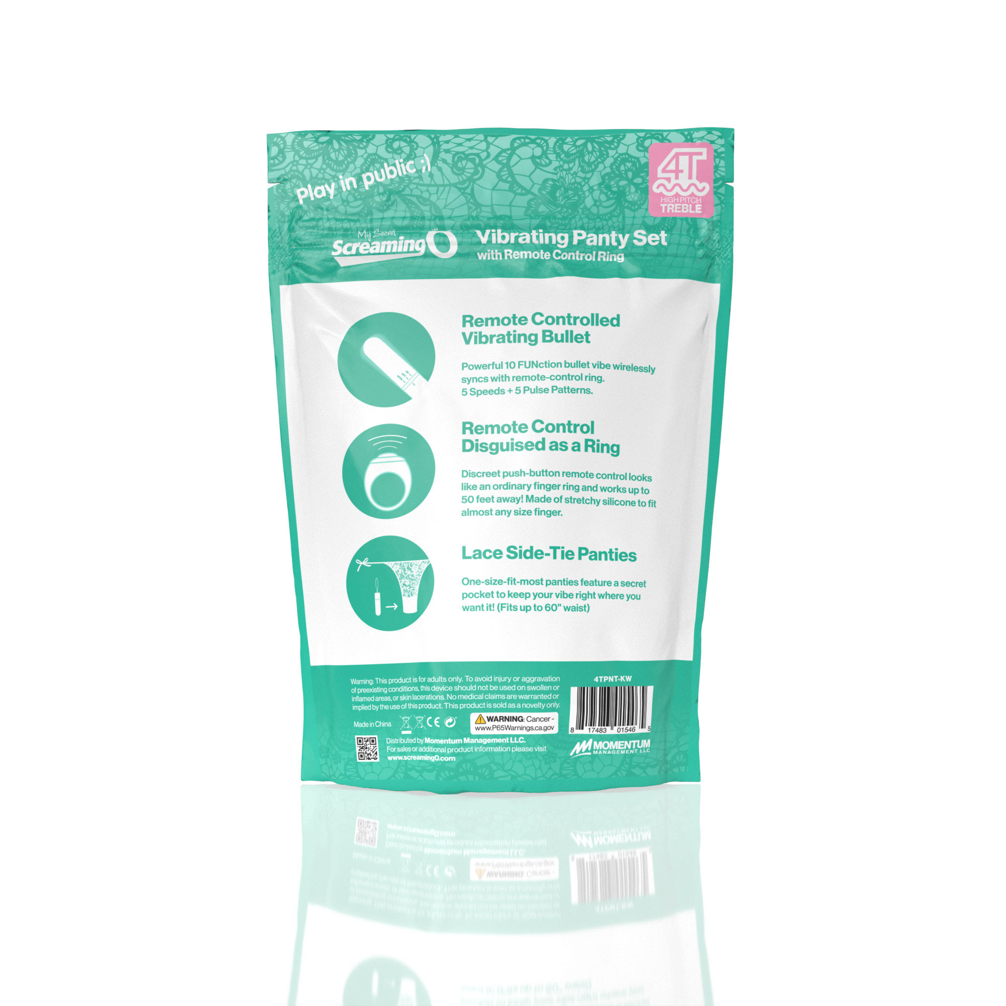 screaming o 4t vibrating panty set with remote control ring kiwi