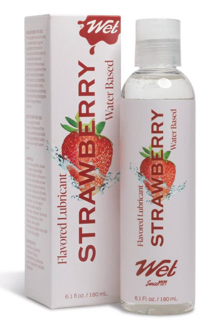 wet flavored lubricant sexy strawberry 6.1oz