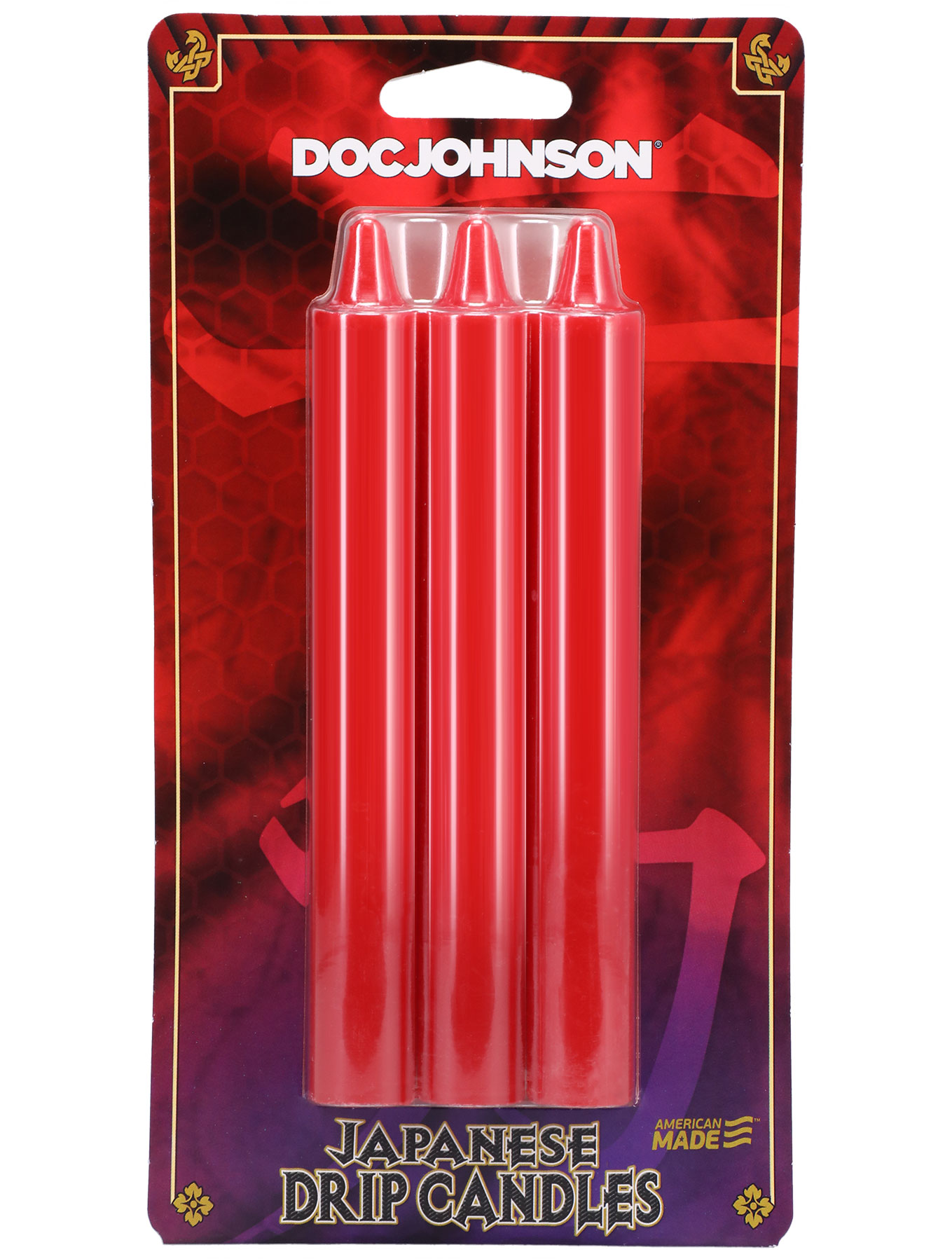 japanese drip candles 3 pack red