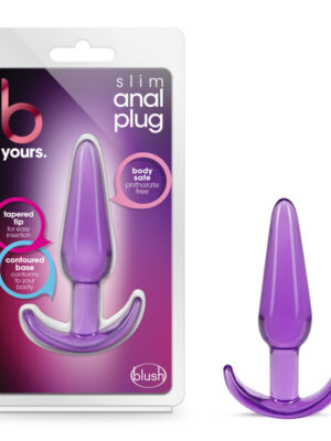 b yours slim anal plug purple