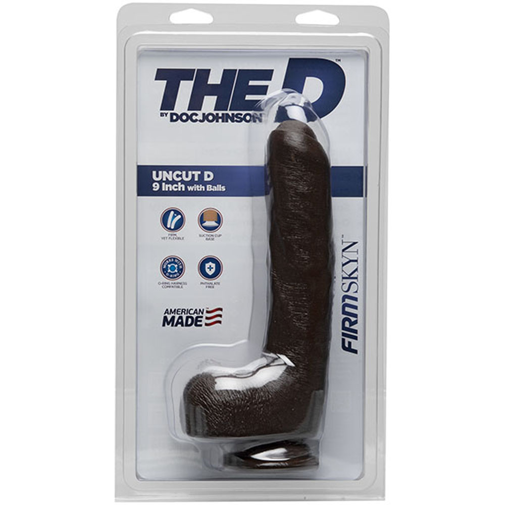 the d uncut d 9 inch with balls firmskyn chocolate