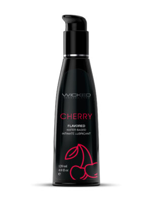 aqua cherry flavored water based intimate lubricant 4 fl. oz.